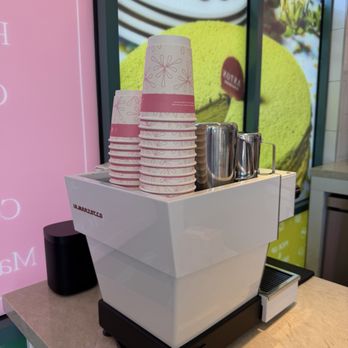 Anton - An adorable little espresso machine hee - Desserts Near Me - San Mateo, California