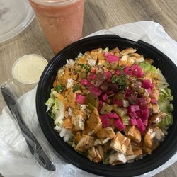 Shish Kabob Express - Chicken Bowl & Mango Smoothie