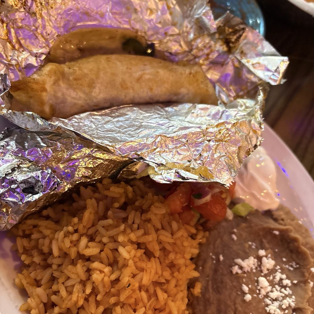 Tacos Al Carbon with refried beans and Mexican rice Tacos Al Carbon with refried beans and Mexican rice