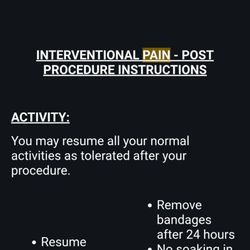 Advanced Pain Management - No where does it state to be there 30 mins before