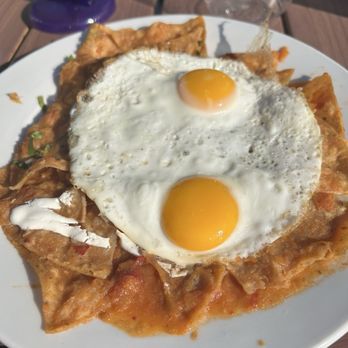 Cielo Rooftop Lounge - Chilaquiles with red sauce - Cocktail Bars Near Me - San Diego, California