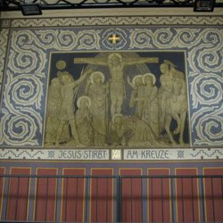 St. Joseph Kirche - Tafel 12 von 15 Kreuzwegtafeln dort. Jesu Kreuzigung.