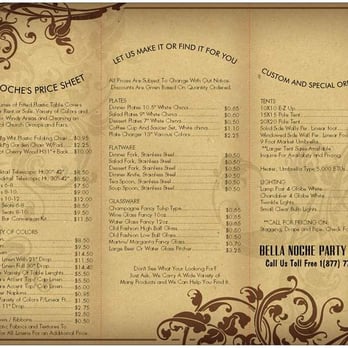 Bella Noche - Party Supplies Near Me - Rancho Cucamonga, California