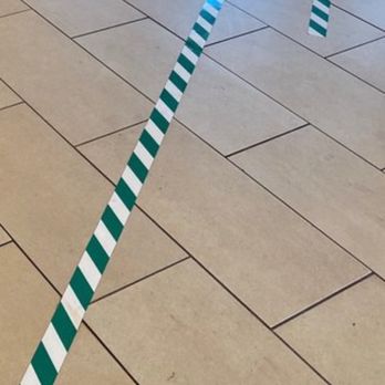 Starbucks - Enter and exit marked on the floor side by side. Four feet apart. - Coffee & Tea Near Me - Kenosha, Wisconsin Starbucks - Enter and exit marked on the floor side by side. Four feet apart. - Coffee & Tea Near Me - Kenosha, Wisconsin