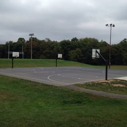 Two lighted basketball courts Two lighted basketball courts