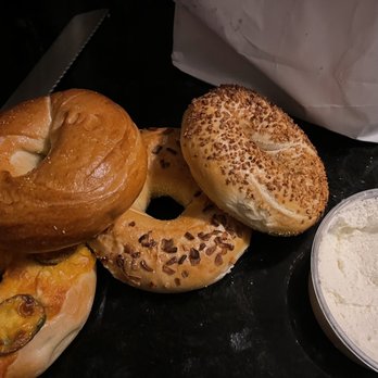 The Bagel Meister - Jalapeño Chedder, plain, onion and garlic bagels with cream cheese - Bagels Near Me - Douglasville, Georgia The Bagel Meister - Jalapeño Chedder, plain, onion and garlic bagels with cream cheese - Bagels Near Me - Douglasville, Georgia