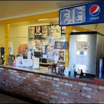Patio Drive In - You walk up to the order counter, make your selection from the overhead menu, pay for your order, and receive a "number," and choose a table - Burgers Near Me - San Andreas, California Patio Drive In - You walk up to the order counter, make your selection from the overhead menu, pay for your order, and receive a "number," and choose a table - Burgers Near Me - San Andreas, California
