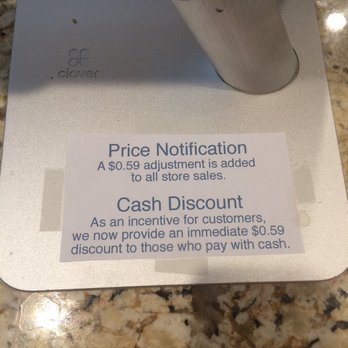 Empire Bagels - Misleading sign. Pay with card get taxed. Pay with cash doesn't give you a discount, you just don't get the CREDIT CARD tax. - Breakfast & Brunch Near Me - Brewster, New York