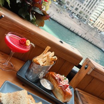 The Kitchen American Bistro - Lobster Roll, focaccia, raspberry beret margarita - Bars Near Me - Chicago, Illinois