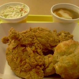 fried chicken and coleslaw