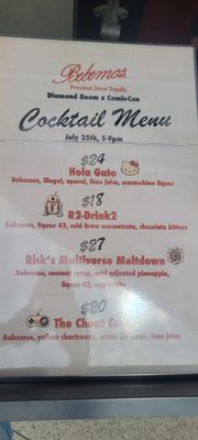 Menu photo 2 Diamond Room San Diego, CA