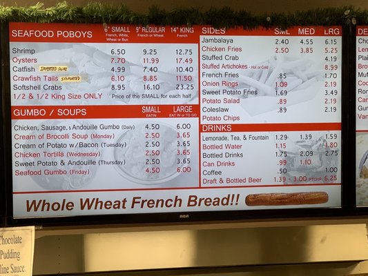 Menu photo 5 Short Stop Poboys Metairie, LA