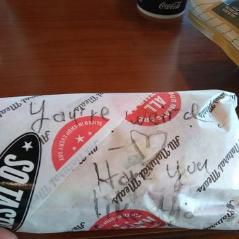 Jimmy John's - My sister works there, she wrote me a note... - Sandwiches Near Me - Draper, Utah Jimmy John's - My sister works there, she wrote me a note... - Sandwiches Near Me - Draper, Utah