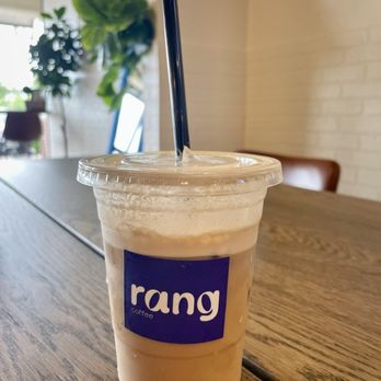 Rang Coffee - Iced americano with salted caramel cold foam - Coffee & Tea Near Me - Sugar Land, Texas Rang Coffee - Iced americano with salted caramel cold foam - Coffee & Tea Near Me - Sugar Land, Texas