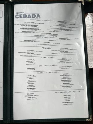 Menu photo 3 Cebada Rooftop Coral Gables, FL Menu photo 3 Cebada Rooftop Coral Gables, FL