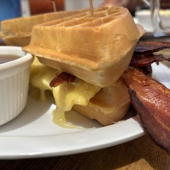 Karie's Kitchen - Bacon waffle cheddar which - Breakfast & Brunch Near Me - North Kingstown, Rhode Island