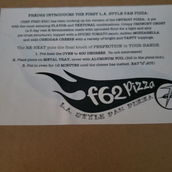 Fred 62 - Reheating instructions - Diners Near Me - Los Angeles, California Fred 62 - Reheating instructions - Diners Near Me - Los Angeles, California