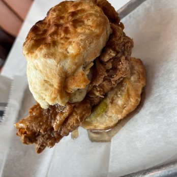White Rhino Coffee - Maple glazed chicken biscuit - Coffee & Tea Near Me - Dallas, Texas