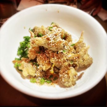 Kantina - Fried oyster mushrooms (tempura battered, white soy caramel, crispy garlic, sesame, scallions) - Tacos Near Me - Sparkill, New York Kantina - Fried oyster mushrooms (tempura battered, white soy caramel, crispy garlic, sesame, scallions) - Tacos Near Me - Sparkill, New York