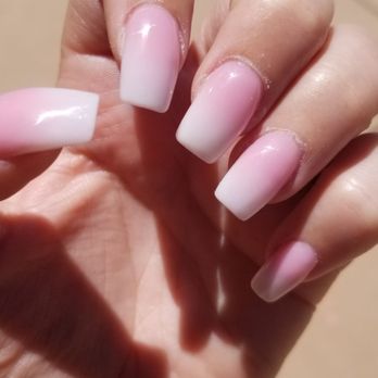 Glamorous Salon - Pink and white ombre - Nail Salons Near Me - Walnut Creek, California