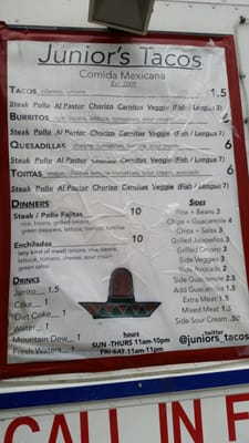 Menu photo 3 Junior's Tacos Columbus, OH Menu photo 3 Junior's Tacos Columbus, OH