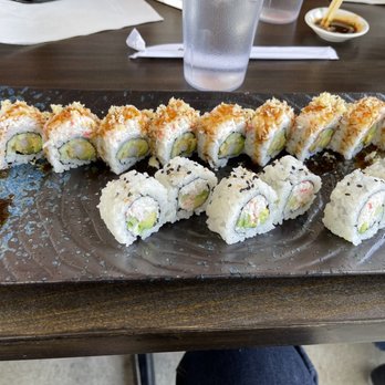 Kamura Sushi - California Roll (ate 2 pieces already haha) and Crab on Shrimp - Japanese Near Me - Santa Rosa, California Kamura Sushi - California Roll (ate 2 pieces already haha) and Crab on Shrimp - Japanese Near Me - Santa Rosa, California