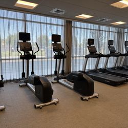 Workout room, there's no traditional stationary bike, but there is a recumbent bike