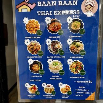 Baan Baan Thai Express - Picture Menu - Thai Near Me - Camp Verde, Arizona