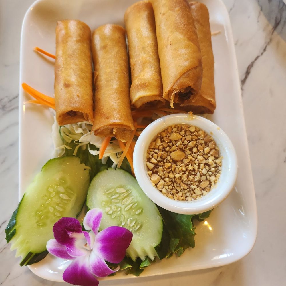 Siam Square - Spring Rolls with peanut dipping sauce. - Thai Near Me - Honolulu, Hawaii Siam Square - Spring Rolls with peanut dipping sauce. - Thai Near Me - Honolulu, Hawaii