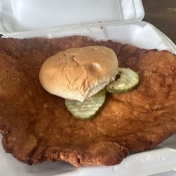 The Tasty Freeze - Breaded Tenderloin sandwich. Craziness