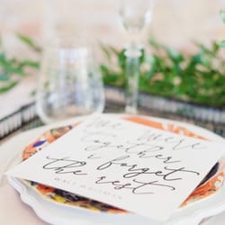 Planning For Paradise - Tablescape + Stationary by Planning For Paradise. Featured on Wedding Chicks.