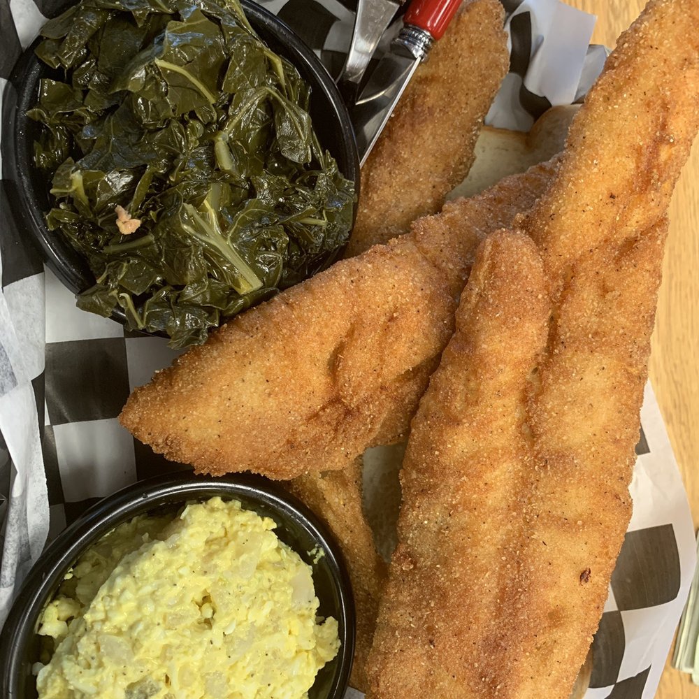 Mabel's Barbeque - Fried whiting...potato salad...and collards. I was in food heaven. - Soul Food Near Me - West Chester, Pennsylvania Mabel's Barbeque - Fried whiting...potato salad...and collards. I was in food heaven. - Soul Food Near Me - West Chester, Pennsylvania