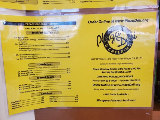 Menu photo 4 The Plaza Deli San Diego, CA Menu photo 4 The Plaza Deli San Diego, CA