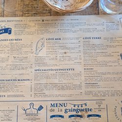 La Guinguette - Menu