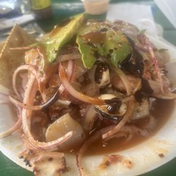 Las Casuela - Tostada Especial BOMB with everything