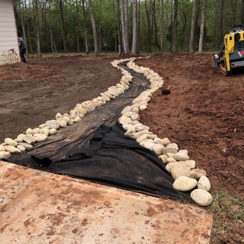 Griffins Mill Landscape Supply - a river bed with rocks - Landscaping Near Me - Flowery Branch, Georgia Griffins Mill Landscape Supply - a river bed with rocks - Landscaping Near Me - Flowery Branch, Georgia