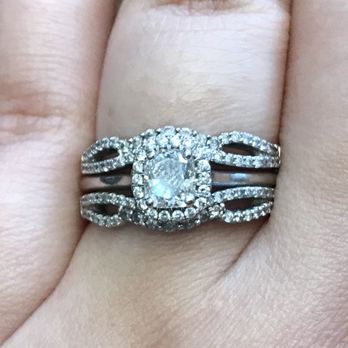 Premier Jewelers - Picture of crooked soldering of my wedding band and engagement ring (rings purchased elsewhere) - Jewelry Near Me - Jacksonville, Florida