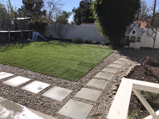 Front yard curb appeal - This homeowner wanted to add curb appeal and a nice area for their kids to play on so we transformed their fort yard from boring old dirt & weeds to new sod, new 2x2 paver walkway, new gravel & new mulch flower bed homeowner loved it! & kids & dog approved 👍 Front yard curb appeal - This homeowner wanted to add curb appeal and a nice area for their kids to play on so we transformed their fort yard from boring old dirt & weeds to new sod, new 2x2 paver walkway, new gravel & new mulch flower bed homeowner loved it! & kids & dog approved 👍