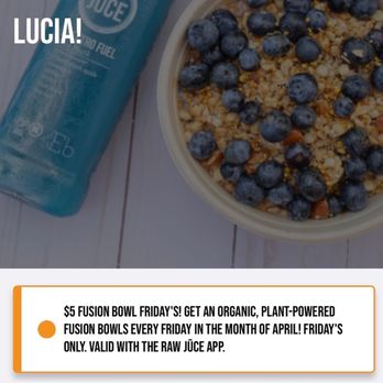 Raw Jūce - Glades - Every Friday this month $5 fusion bowls - Juice Bars & Smoothies Near Me - Boca Raton, Florida