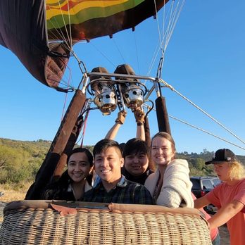 Compass Balloons - Hopping into the basket before it flies away - Hot Air Balloons Near Me - Cardiff, California Compass Balloons - Hopping into the basket before it flies away - Hot Air Balloons Near Me - Cardiff, California