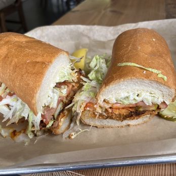 The Parish Cafe - Catfish po boy- super soft fresh rolls and nice kick with the spices - Cajun/Creole Near Me - Healdsburg, California The Parish Cafe - Catfish po boy- super soft fresh rolls and nice kick with the spices - Cajun/Creole Near Me - Healdsburg, California