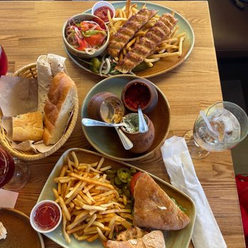 Karas - Chicken Ciabatta Sandwich and Chicken Lula Kebab Plate - Armenian Near Me - Glendale, California