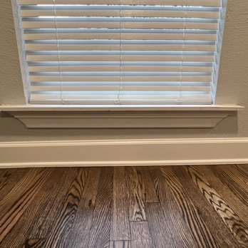 Hardwood Floors By Octavio - Unlevel floor (see windowsill to baseboard gap) - Flooring Near Me