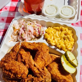 Hot Chicken Takeover - Wings plate with Mac n cheese and coleslaw - Southern Near Me - Columbus, Ohio Hot Chicken Takeover - Wings plate with Mac n cheese and coleslaw - Southern Near Me - Columbus, Ohio