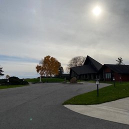 he sun shining over a house