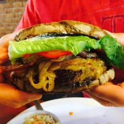 JJ's Cafe - 100% Grass Fed Beef from Hereford Farms. Yum yum.