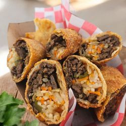 Stop Drop N Roll - These are the best egg rolls on earth!! The lemongrass marinated steak is delicious, and the jalapeno cilantro sauce is to die for!!