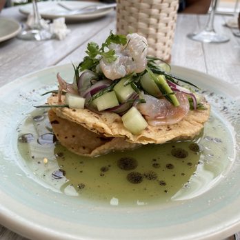 Ictio - Tostado aguachile - Seafood Near Me - Playa del Carmen, ROO