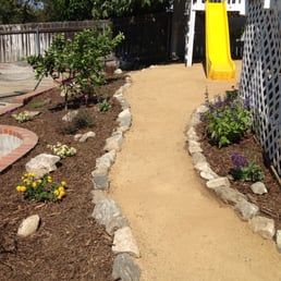 We asked that they incorporate some of the zillions of rocks form our yard back into the yard.