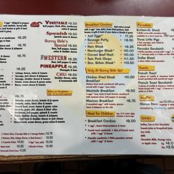 Sunny Side Up - 2025 menu pages 1 and 2